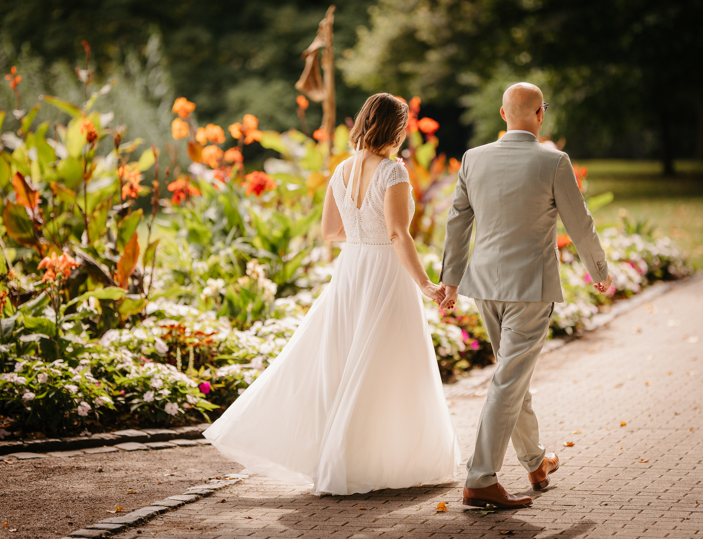 Hochzeitsspaziergang im Palmengarten Frankfurt