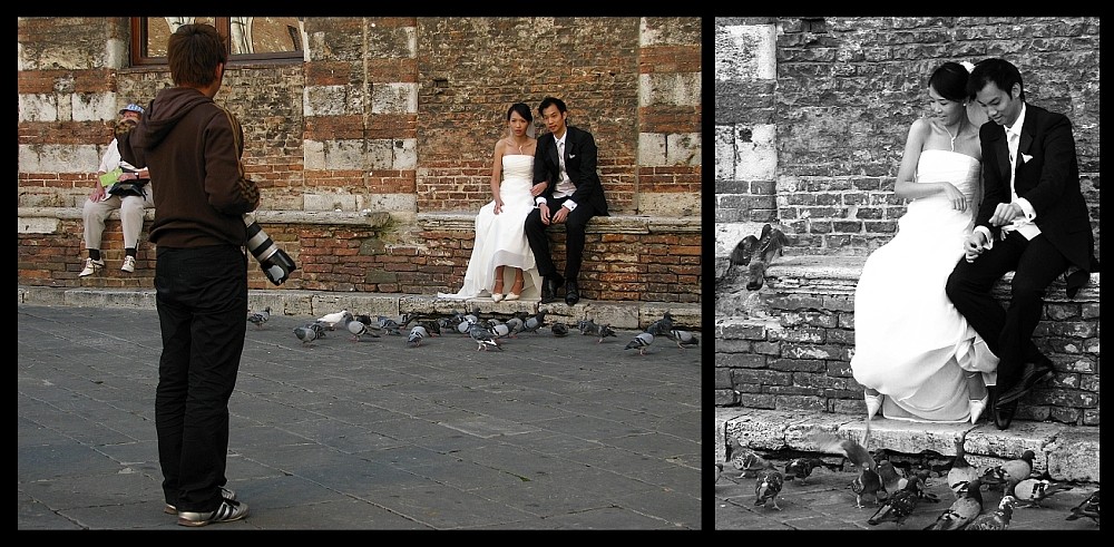 hochzeitstouristen in florenz