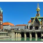 Hochzeitsturm und Russische Kapelle auf der Mathildenhöhe in Darmstadt