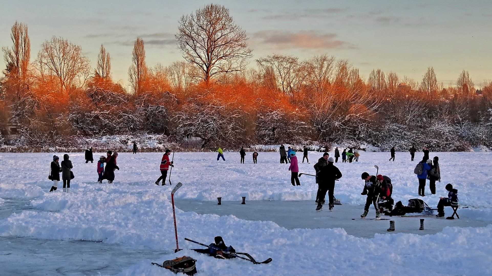 Hockey on Trout Lake