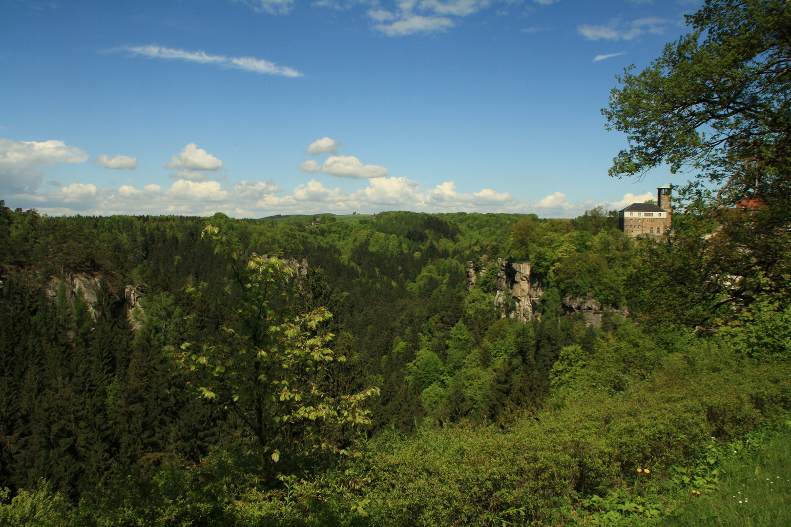 Hockstein Blick Burg Hohnstein