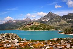 Höhe Tauern, Weisssee, Bergstation im Abendsonne