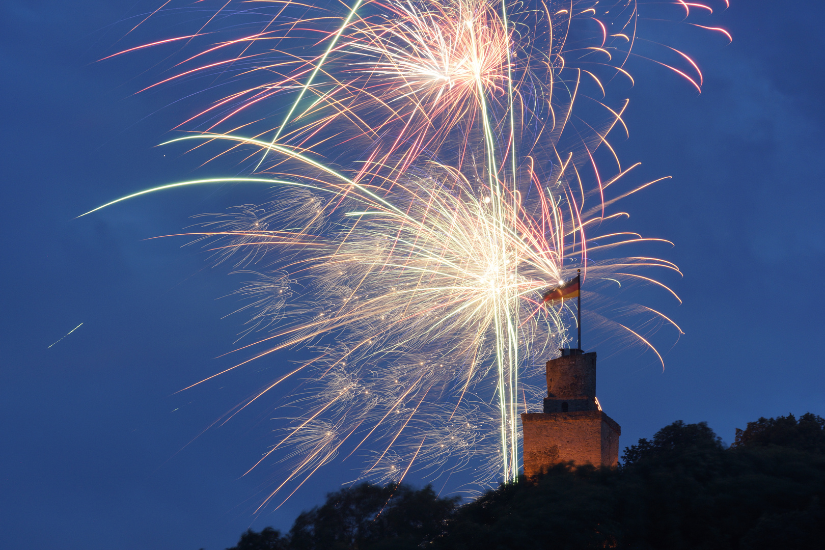 Höhenfeuerwer auf der Burg, Königstein-Falkenstein