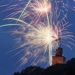 Höhenfeuerwer auf der Burg, Königstein-Falkenstein