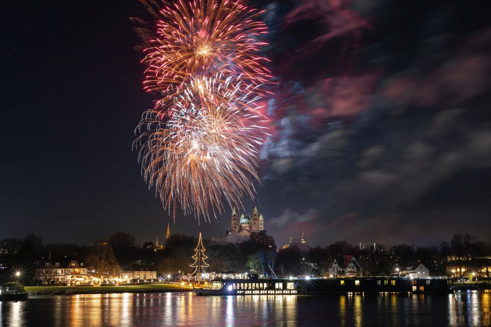 Höhenfeuerwerk am Dom