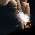 Höhenfeuerwerk auf der Burg: Königstein-Falkenstein