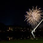 Höhenfeuerwerk hinter der Spitzhacke (blau)