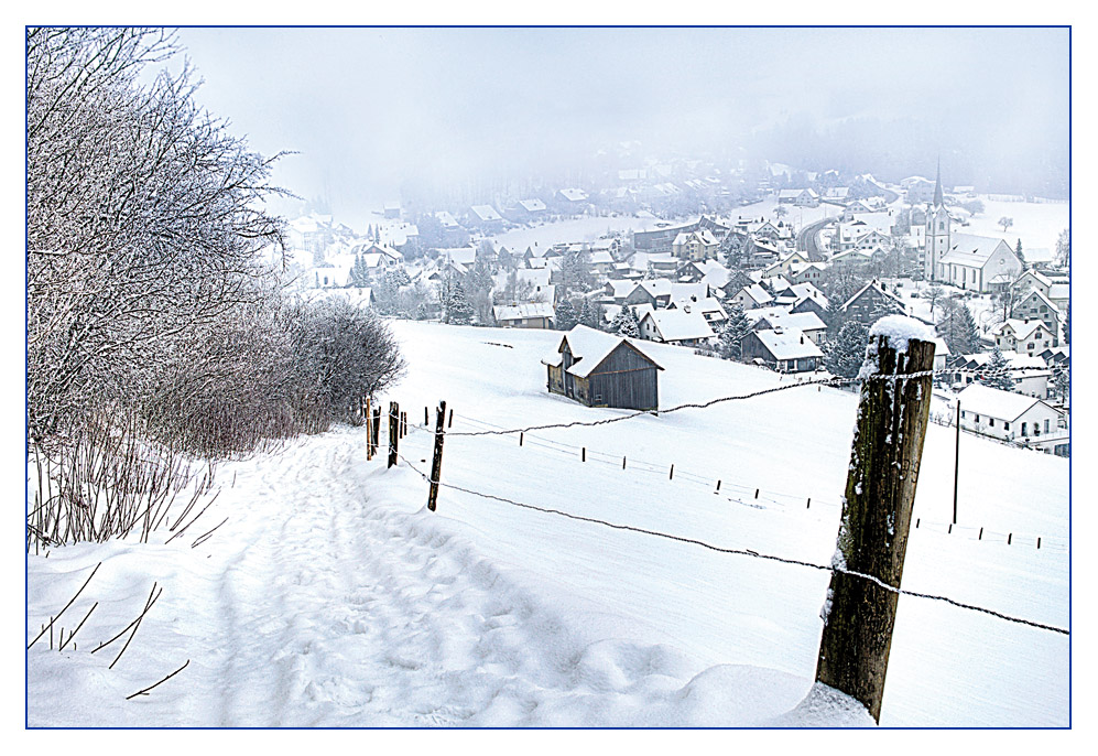 Höhenweg im Winter