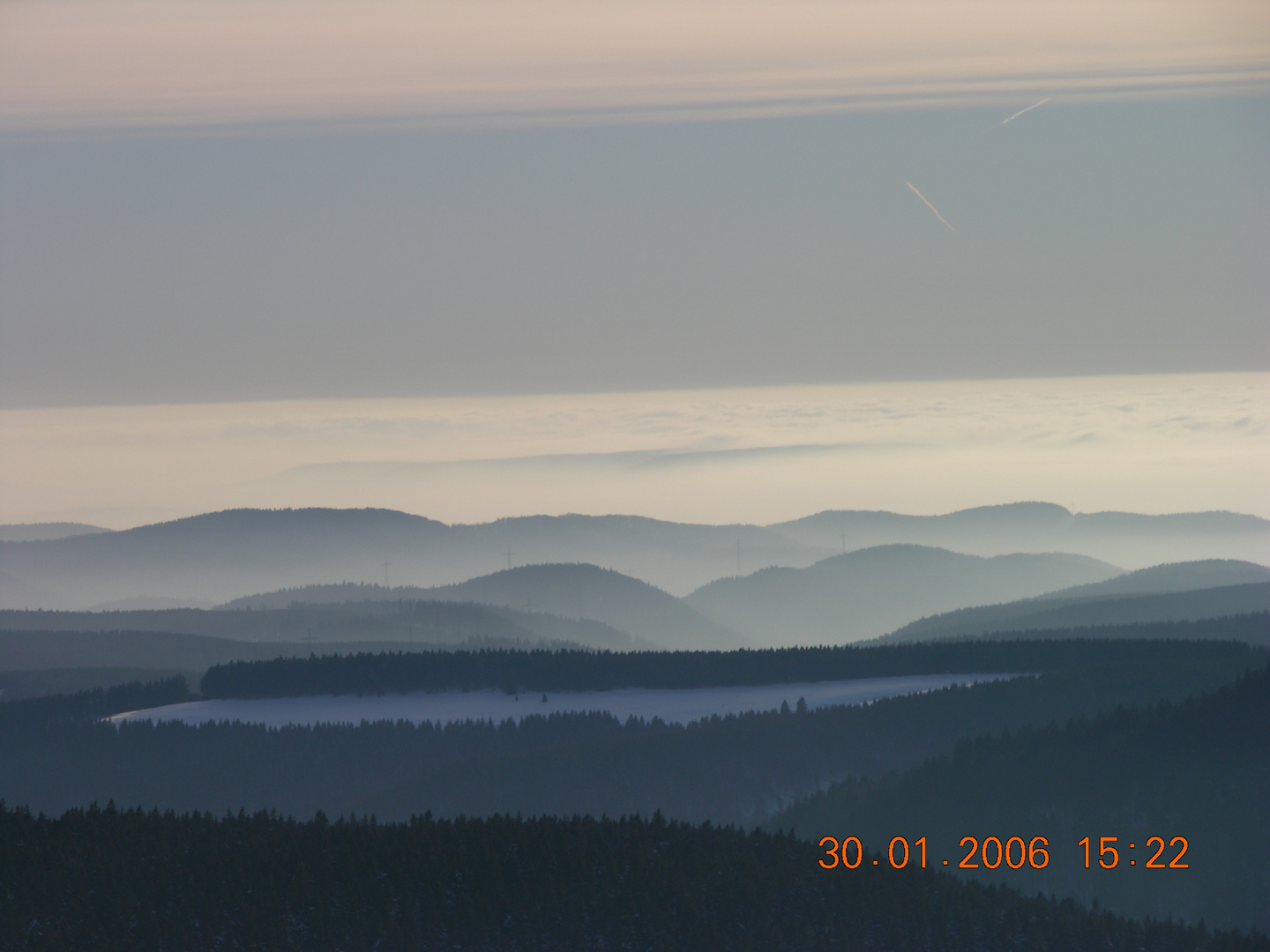 Höhenzüge Harz im Winter