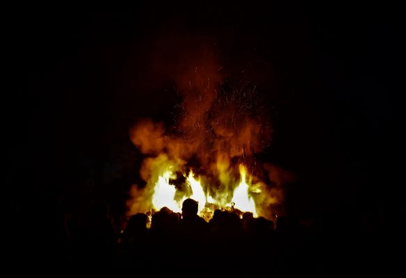 Höhepunkt an Ostersonntag - Das Osterfeuer