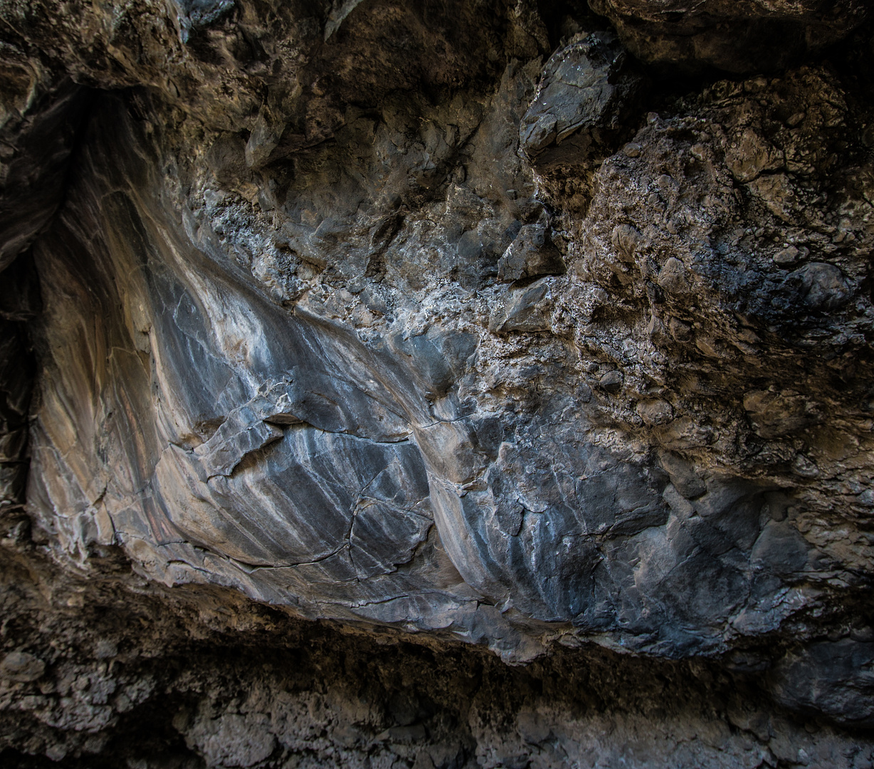 Höhlendecke in der Cueva de Belmaco 