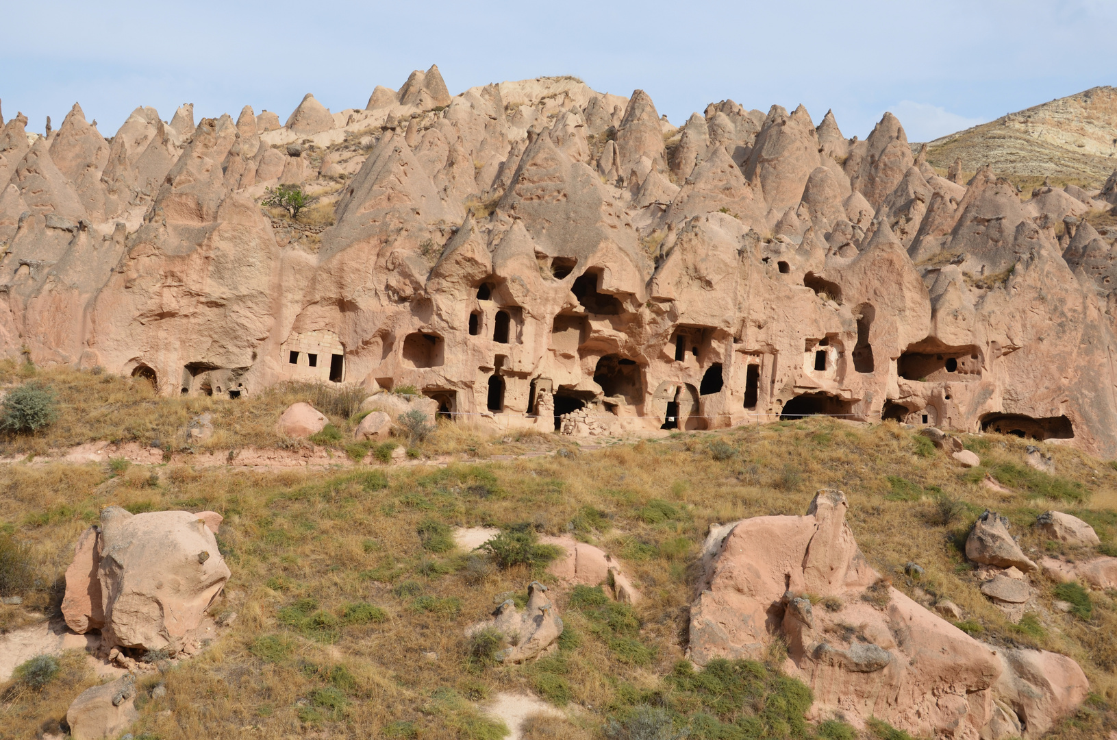 Höhlenwohnungen in Zelve in Kappadokien