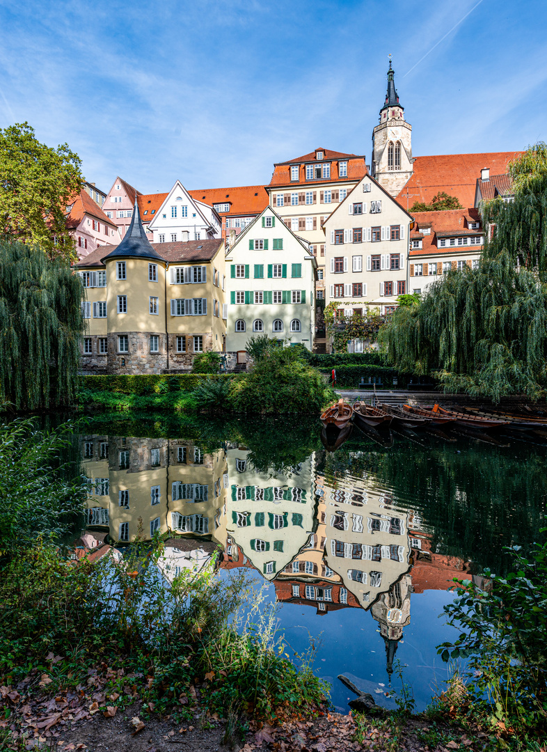 Hölderlinturm und Stiftskirche 