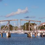 Hölzerne Doppel-Waagebalken-Brücke in Wieck