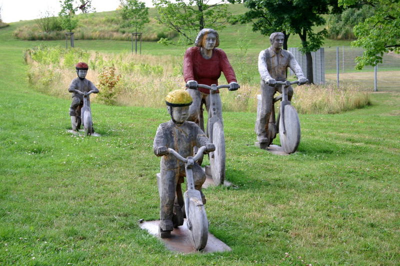 Hölzerne Fahrradtour