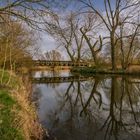 hölzerne Leine-Brücke in Hannover-Döhren