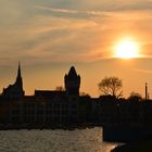 Hörder Burg im Sonnenuntergang