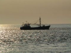 Hörnum Sylt "Boot im Sonnenaufgang"