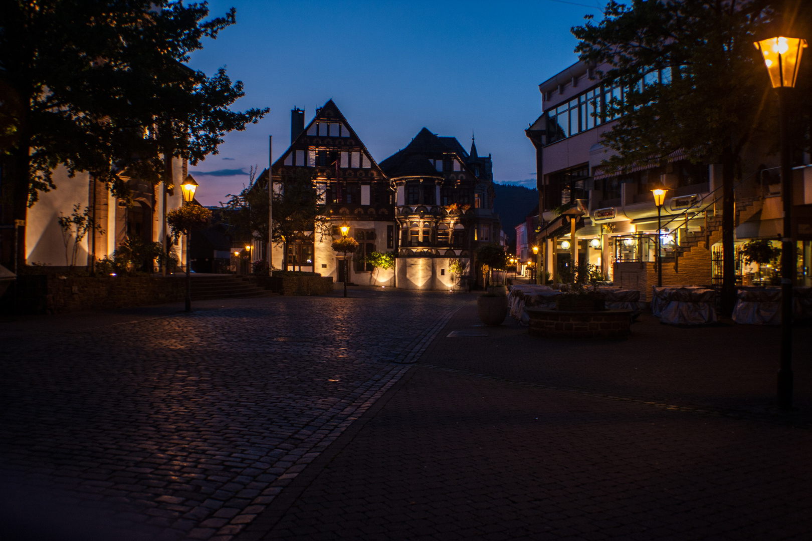 Höxter Altstadt bei Nacht