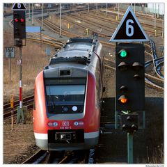 Hof Hbf (I) - Ausfahrt Gleis 6, 14.21 Uhr