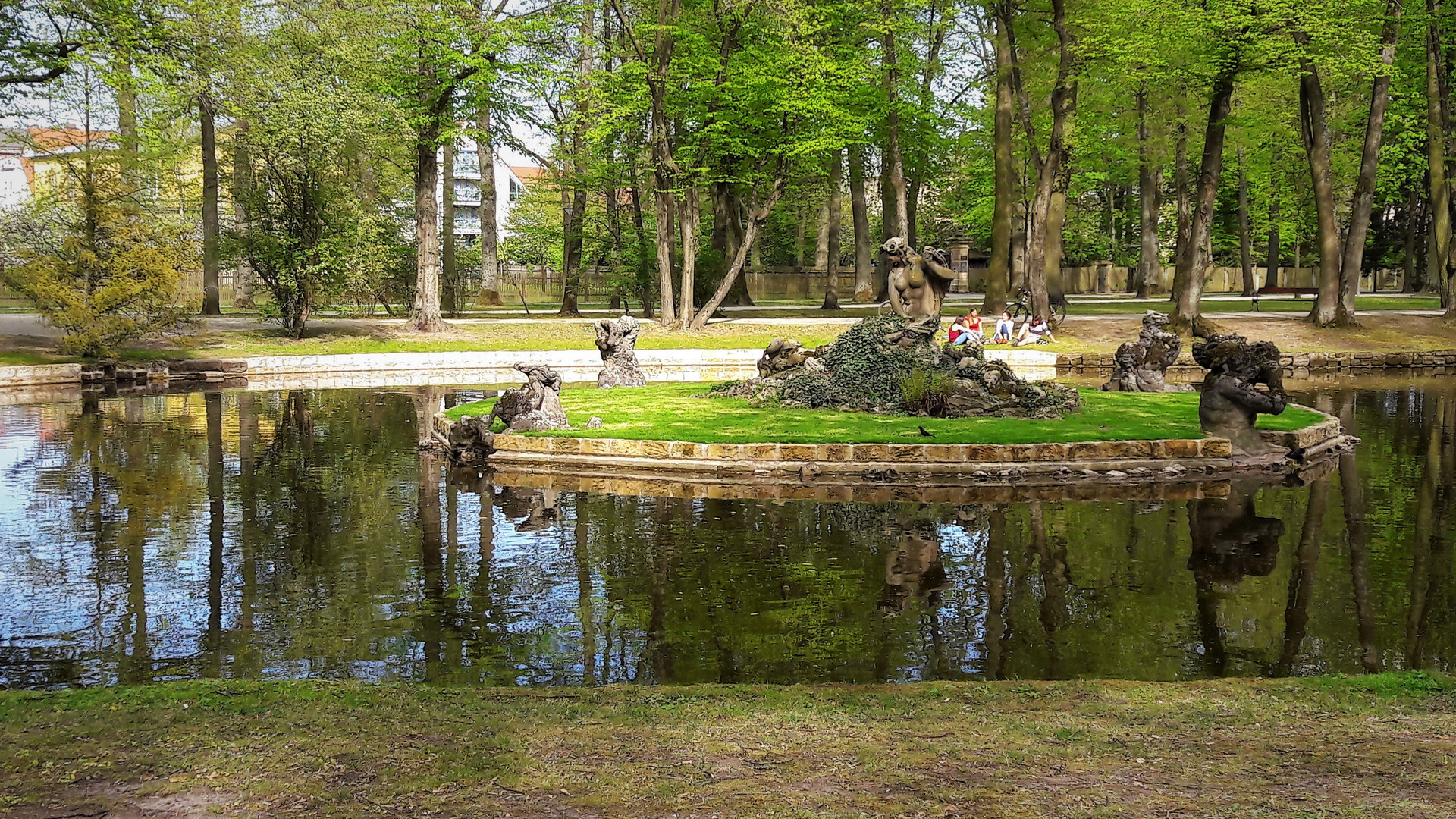 Hofgarten Bayreuth in Frühjahrsstimmung Foto &amp; Bild