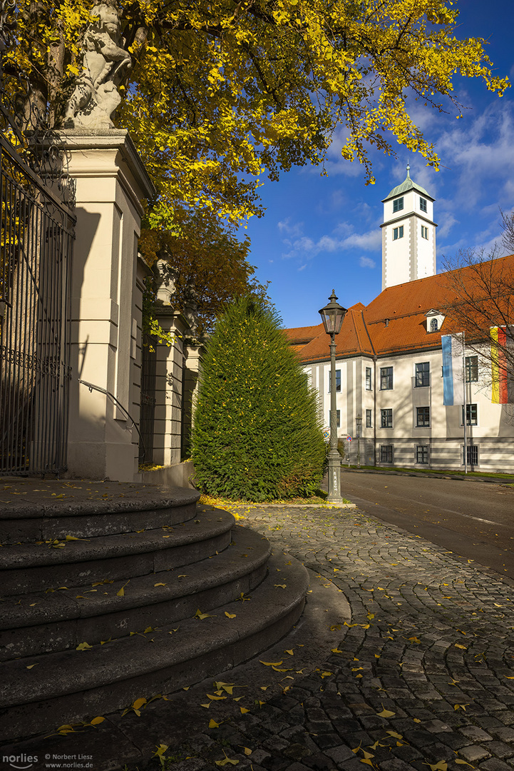 Hofgarten Eingang mit Pfalzturm