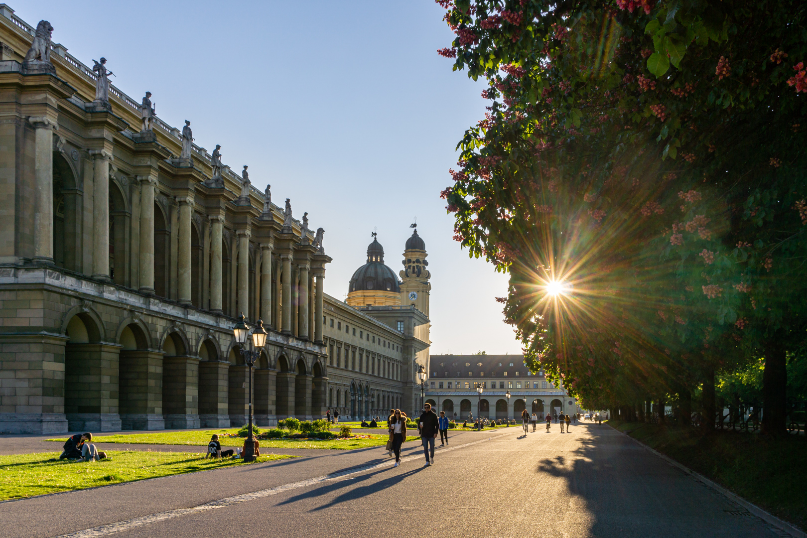 Hofgarten München am Spätnachmittag