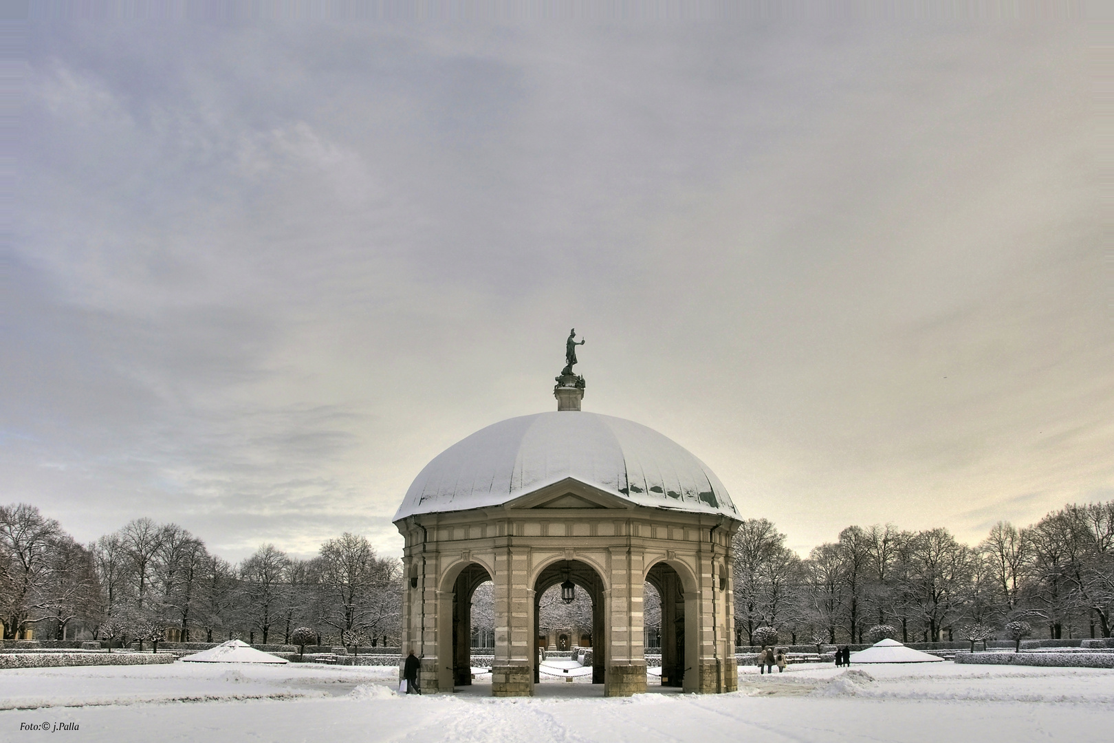 Hofgarten und Schnee