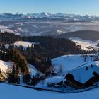 "Hogerland" Emmental und Berner Alpen im Winter