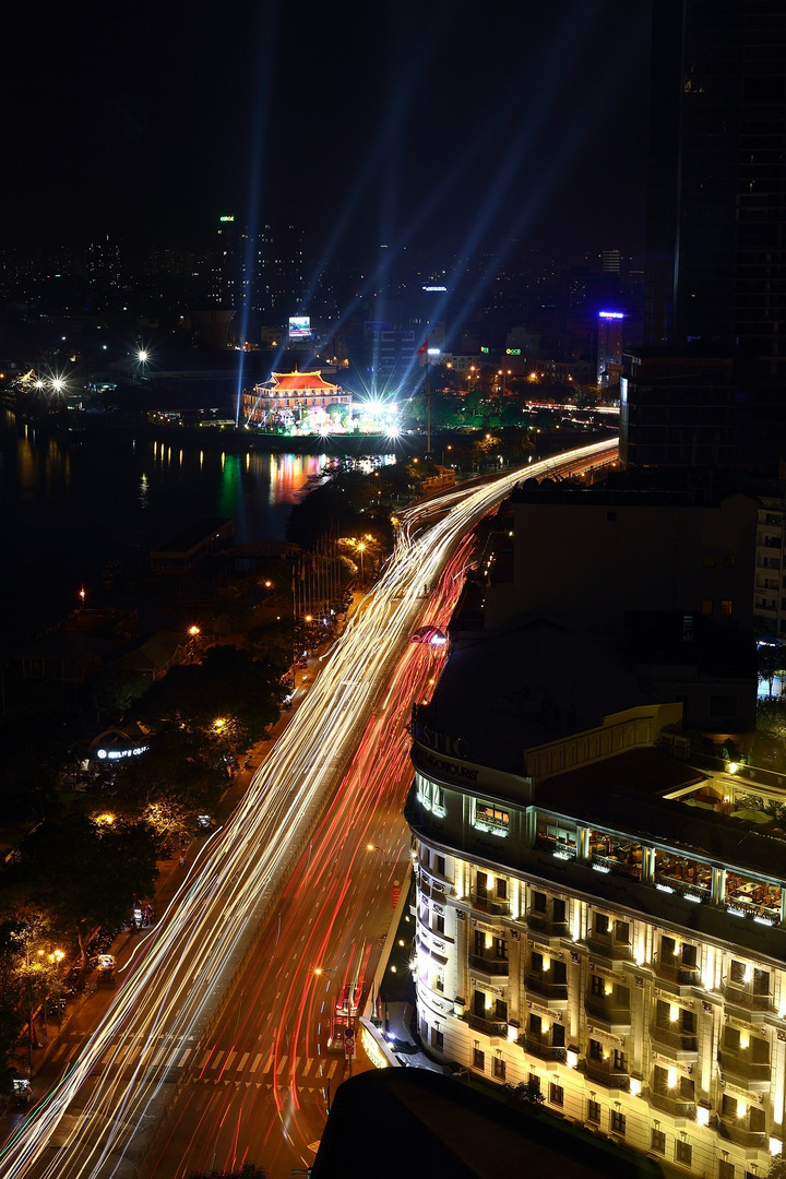 Hoh-Chi-Minh-Stadt in der Nacht 