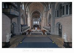 Hohe Domkirche St. Peter zu Trier " der Blick, zum Westportal...."