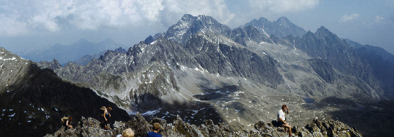 Hohe Tatra Panoramaaufnahme von der Vichodna Vysoka