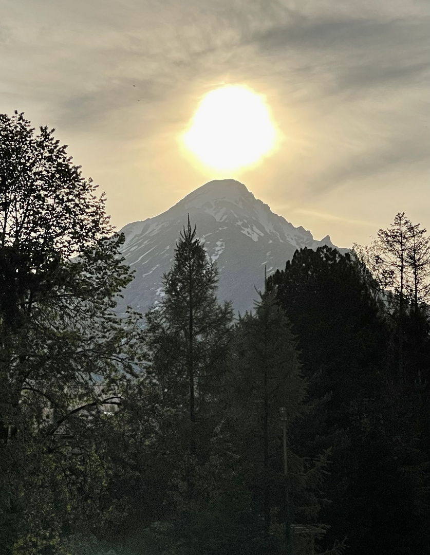 Hohe Tatra, Sonnenuntergang! Kein Vulkanausbruch