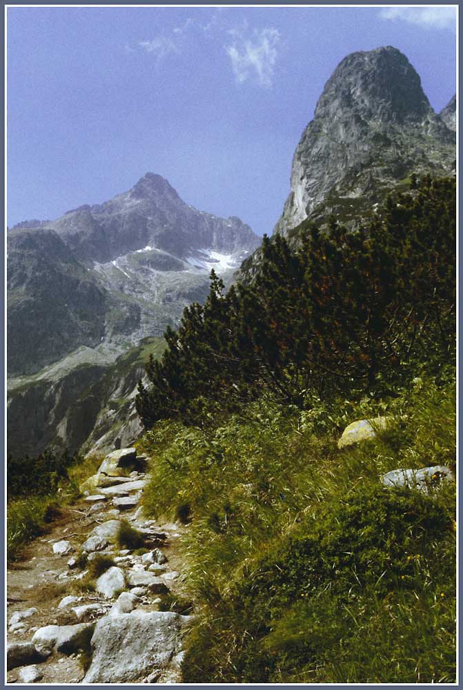 Hohe Tatra Weg auf dem Jahnaci stit