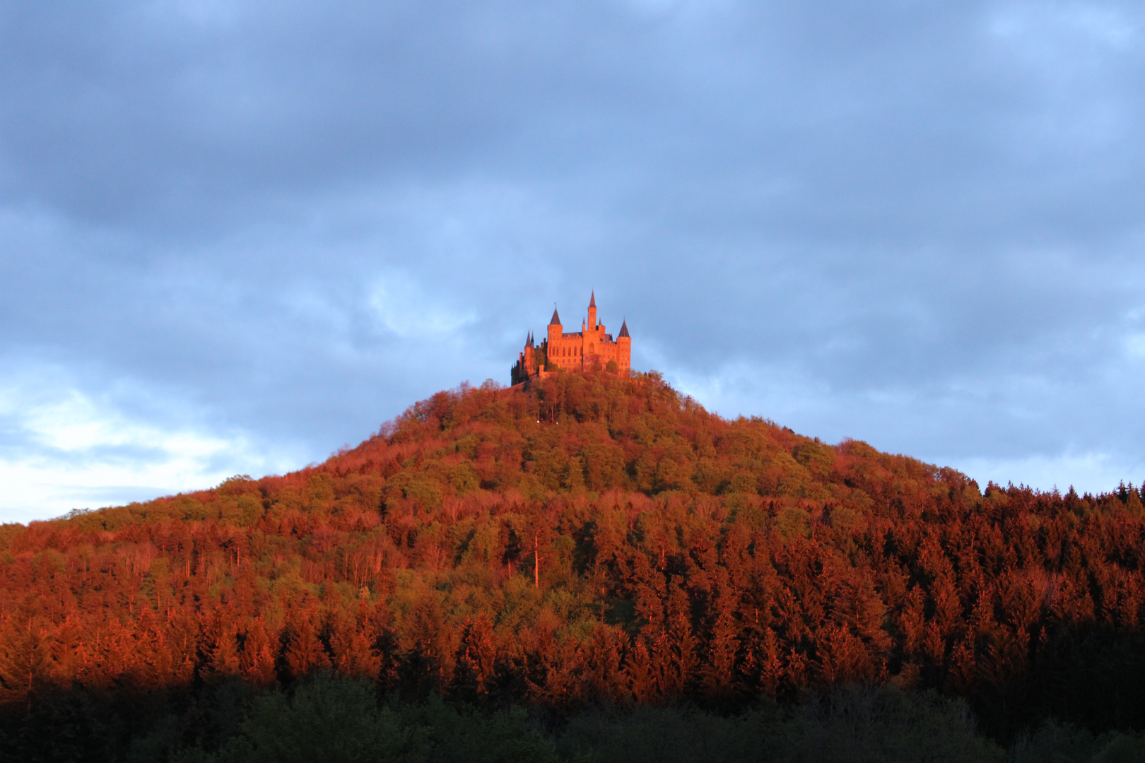 Hohen Zollern im Abendrot