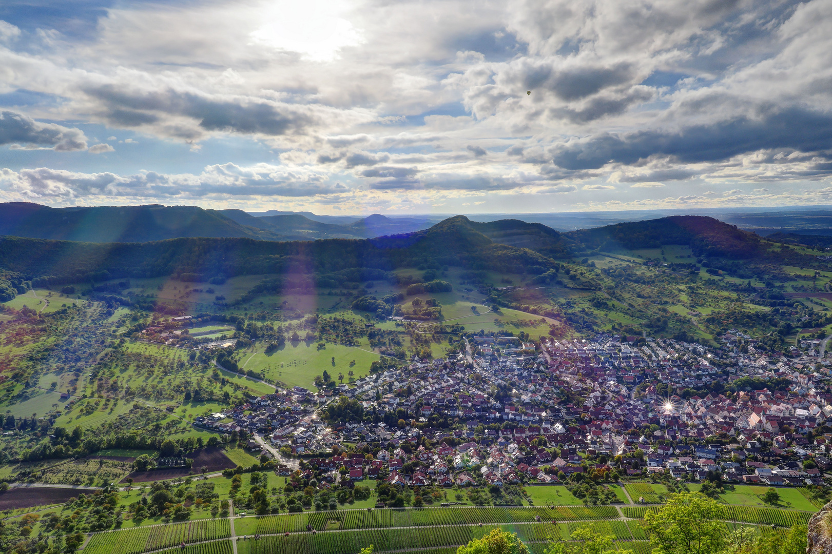 Hohenneuffen Blick auf Albtrauf