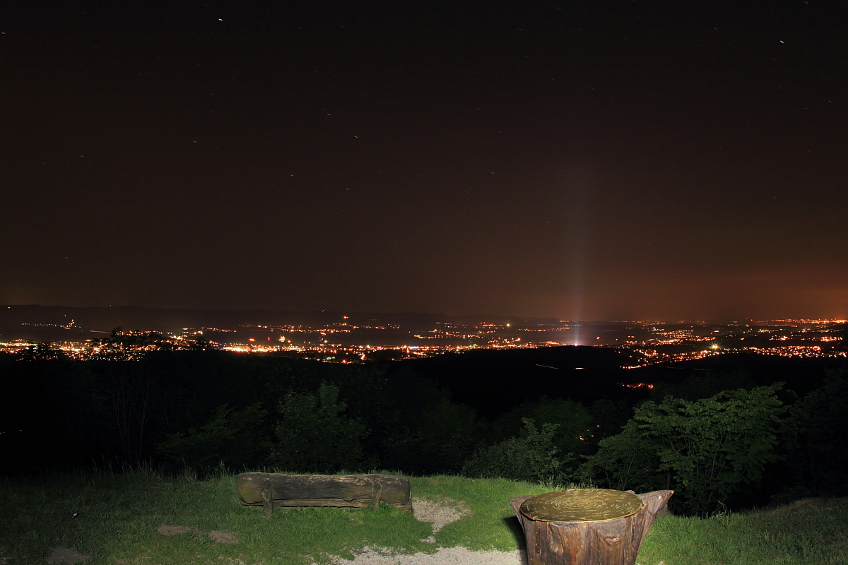 Hohenstaufen "nächtliche Aussicht" bis nach Stuttgart