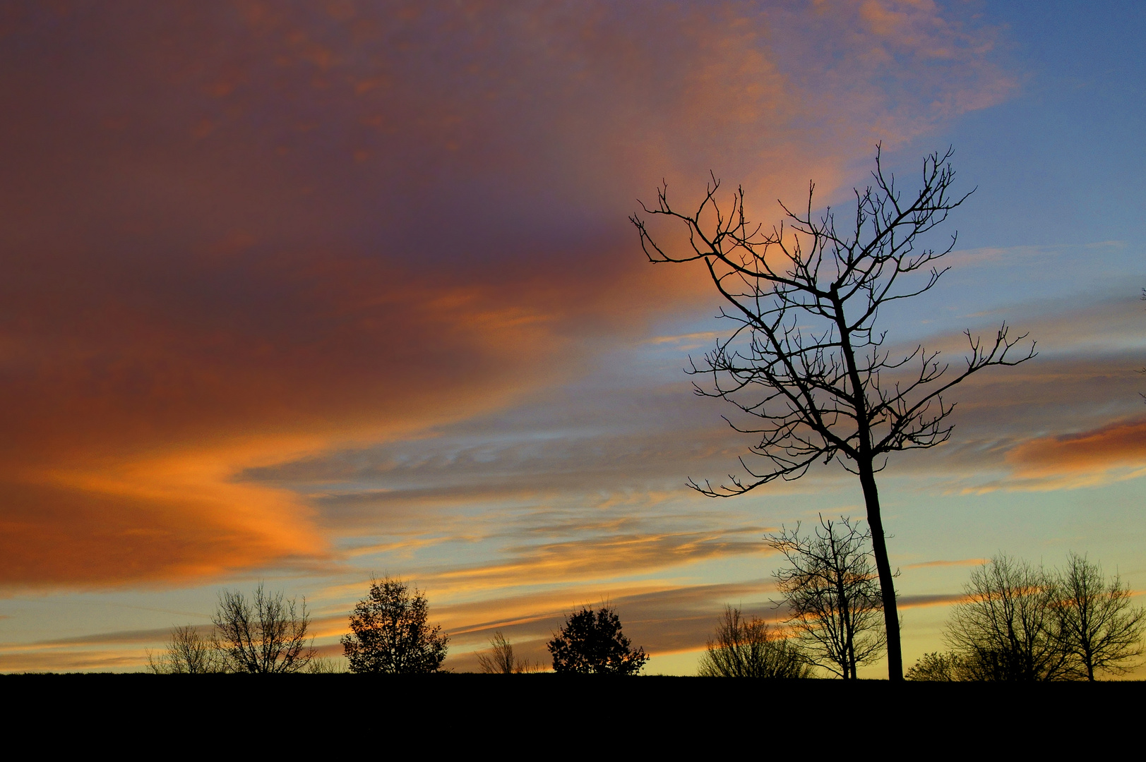 Hohenwettersbach bei Sonnenuntergang