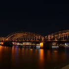 Hohenzollernbrücke bei Nacht 