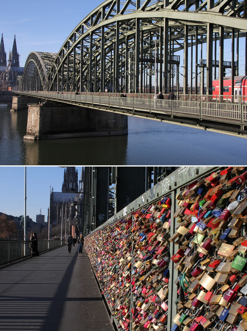 Hohenzollernbrücke in Köln