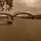 Hohenzollernbrücke in retro