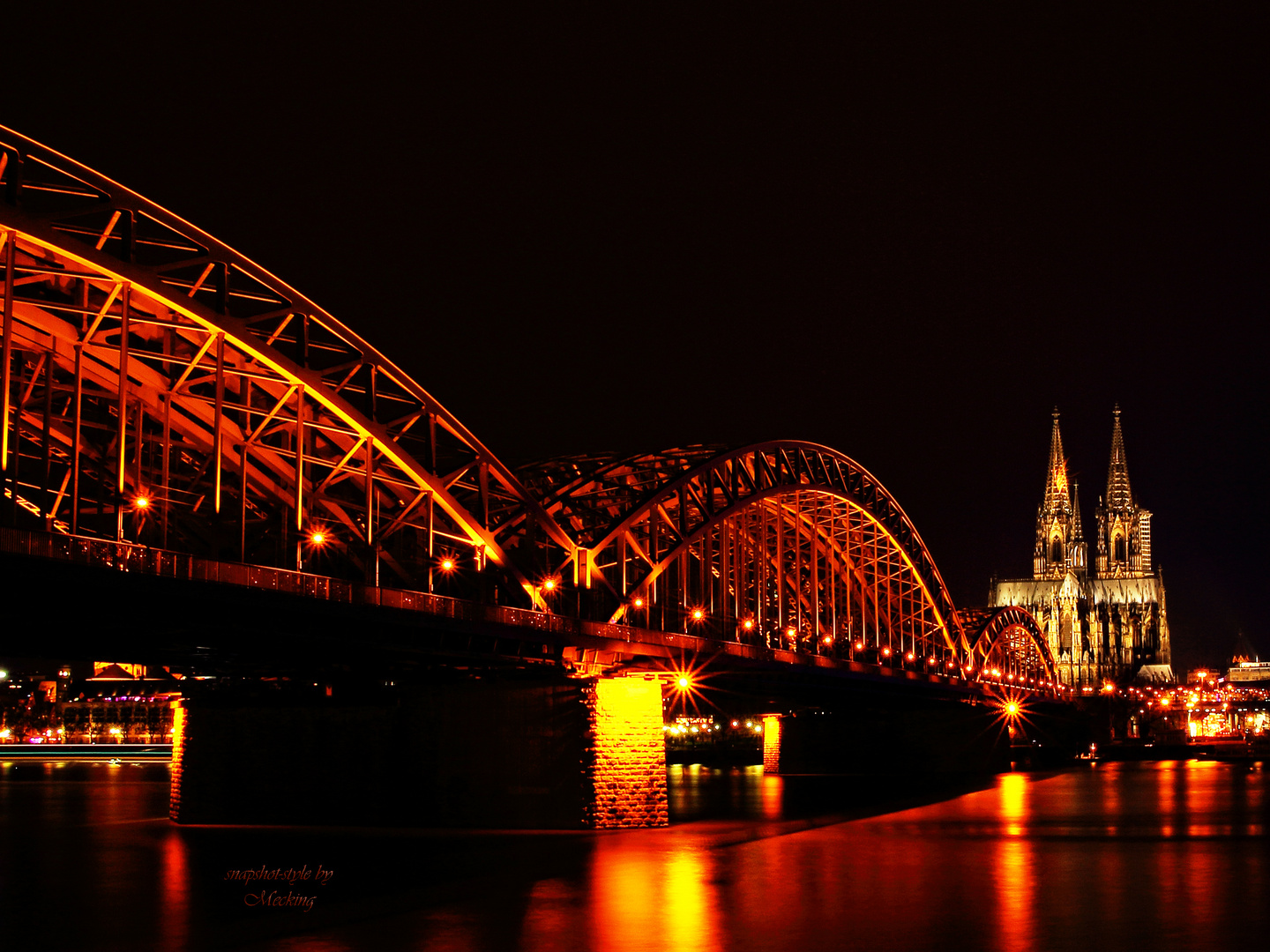 Hohenzollernbrücke, Kölner Dom