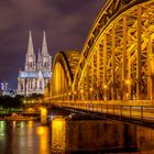 Hohenzollernbrücke, mit Blick auf Dom