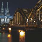 Hohenzollernbrücke mit Dom "by Night"