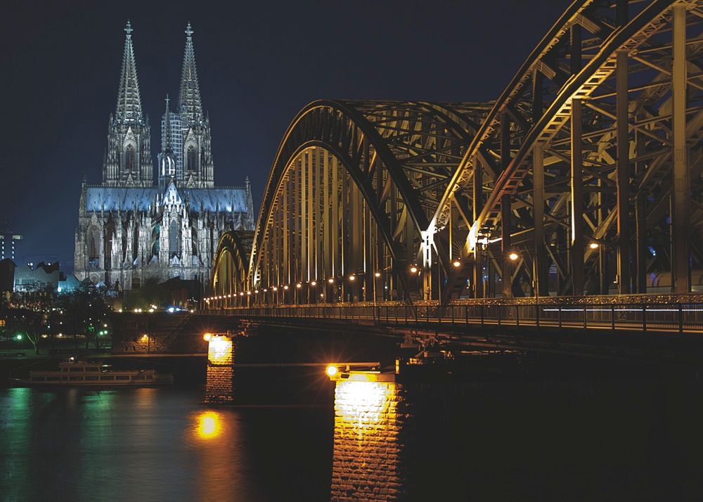 Hohenzollernbrücke mit Dom "by Night"