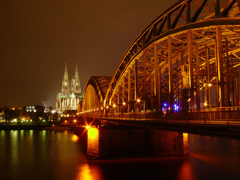 Hohenzollernbrücke und der Kölner Dom