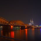 Hohenzollernbrücke und Dom Köln