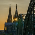 Hohenzollernbrücke und Kölner Dom