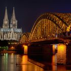 Hohenzollernbrücke und Kölner Dom