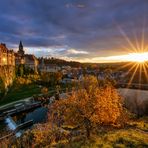 Hohenzollernschloss Sigmaringen zum Sonnenuntergang